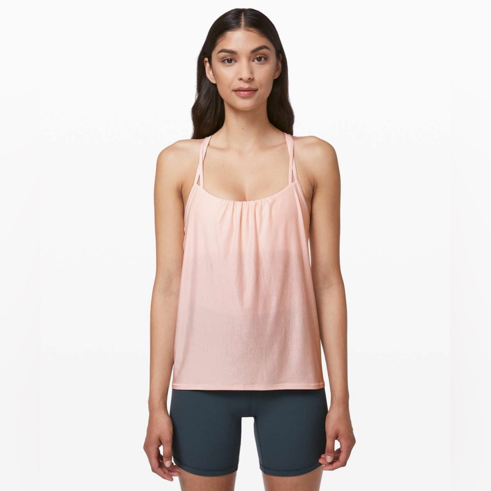 Lululemon Flow Y 2-in-1 Tank Pink 8